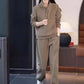 Casual 2-Delige Set: Hoodie met Halve Ritssluiting & Broek