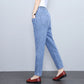Dames Elastische Jeans met Hoge Taille en Rechte Pijpen