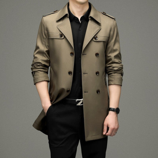 👔Heren Dubbel Rij Knopen Trenchcoat Jas🛍️