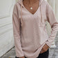 🧥V-Hals Lange Mouw Effen Kleur Hoodie🛍️