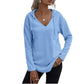 🧥V-Hals Lange Mouw Effen Kleur Hoodie🛍️