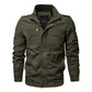 🌸 Up tot 50% korting🔥Heren militaire jas met opstaande kraag en rits