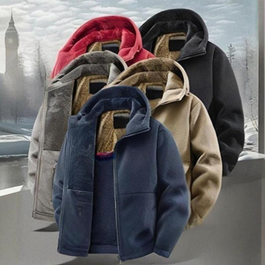 🧥Casual Warme Jas met Capuchon en Rits voor Heren 🛍️