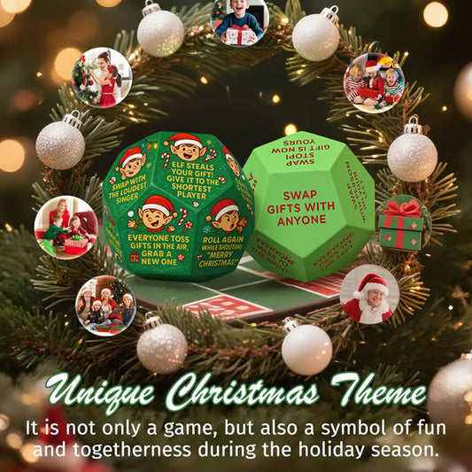 🎲12-Zijdige Dobbelsteen voor Kerstcadeau-uitwisselingsspel🎄