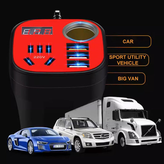 🚗Auto Opgezette Kop Type Omvormer Snellader🔌