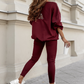 👚👖Dames Casual Set – Top met Lettersprint en Broek🛍️