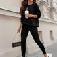👚👖Dames Casual Set – Top met Lettersprint en Broek🛍️