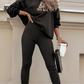 👚👖Dames Casual Set – Top met Lettersprint en Broek🛍️