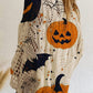 Dames Halloween Losse Pasvorm Gebreide Trui met Vleermuismouwen