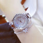 Dames Luxe Horloge met Kunstmatige Diamant Inleg