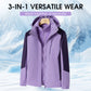 Dames 3-in-1 Outdoorjas met drievoudige bescherming in meerdere kleuren