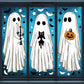 👻 Halloween Spook Raamstickers – Dubbelzijdige Statische Decoratie Zonder Lijm