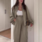 🔥Hot Sale: 50% KORTING🔥Loszittende jas met ritssluiting en wijde broek