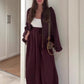 🔥Hot Sale: 50% KORTING🔥Loszittende jas met ritssluiting en wijde broek