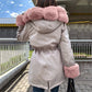 Parka Jas met Afneembare Pluizige Rand voor Dames