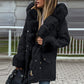 Parka Jas met Afneembare Pluizige Rand voor Dames