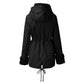 Parka Jas met Afneembare Pluizige Rand voor Dames