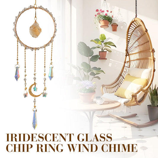 🔥 LAST DAY PROMOTION - 50%OFF 🔥Iriserend glazen steentjes ring windgong