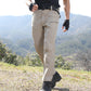 Heren slim-fit cargobroek in effen kleur voor lente en herfst