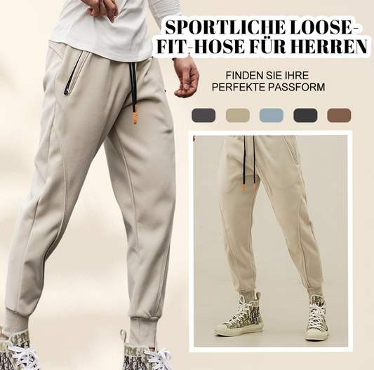 Sportieve Heren Loose Fit Broek met Trekkoord