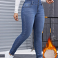 Dames warme casual modieuze spijkerbroek