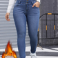 Dames warme casual modieuze spijkerbroek