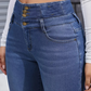 Dames warme casual modieuze spijkerbroek