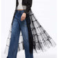 Trendy Unieke Mesh Patchwork Blazer voor Dames