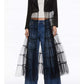 Trendy Unieke Mesh Patchwork Blazer voor Dames