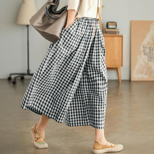 Women’s Casual Elastic Waist Wide Leg Pants