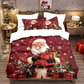 🎄 NU 50% KORTING! ✨ Feestelijke kerstset van 3-delige dekbedovertrekken - zacht geborsteld polyester met kerstmotieven voor een gezellige seizoensdecoratie 🛏️❤️