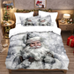 🎄 NU 50% KORTING! ✨ Feestelijke kerstset van 3-delige dekbedovertrekken - zacht geborsteld polyester met kerstmotieven voor een gezellige seizoensdecoratie 🛏️❤️