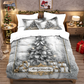 🎄 NU 50% KORTING! ✨ Feestelijke kerstset van 3-delige dekbedovertrekken - zacht geborsteld polyester met kerstmotieven voor een gezellige seizoensdecoratie 🛏️❤️