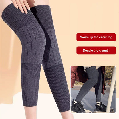🦵  Warme, rekbare lange kniebeschermers - elastisch thermisch fleece voor buitenactiviteiten en ondersteuning van gewrichten ❤️