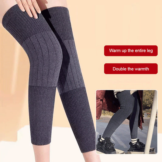 🦵  Warme, rekbare lange kniebeschermers - elastisch thermisch fleece voor buitenactiviteiten en ondersteuning van gewrichten ❤️