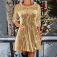 ⏳ Time-Limited Special! ⏰✨ Elegant Sequin A-Line Dress – Sparkle in Red, Gold & Green for Every Occasion 💃🌟