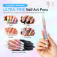🎁Kerstcadeau! 48% Korting op 12-Kleurige Professionele Nail Art Penset – Ultraprecieze 0,7 mm Punt & Snel Droogend ✨💅