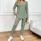Casual Tweedelige Set: Top met V-hals & Broek