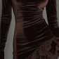 🎅 50% KORTING✨Elegante asymmetrische jurk met kant voor dames