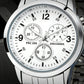 Klassiek casual koppels horloge met 3-oog wijzerplaat