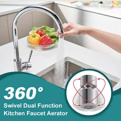 🚰 360° Draaibare Keukenkraan met Dubbele Functie – Flexibel, Krachtige Straal & Waterbesparend