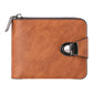 Vintage compacte portemonnee met rits voor heren