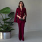 ✨Elegante Tweedelige Dames Set 👖 Blazer met Gesplitste Mouwen & Broek | Nu 50% KORTING ⏳