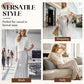 ✨Nieuwjaarsaanbieding 2026👚Tweedelige damesset: gebreide top en paillettenrok💕