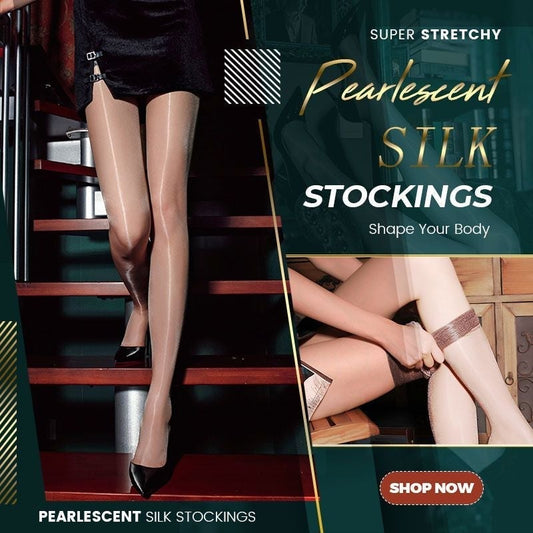 4 stuks Plus-size zijden parel panty's