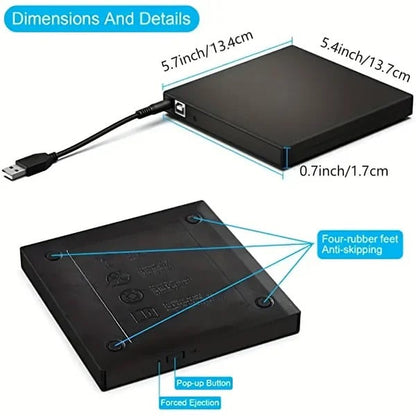 🎁2026 Nieuw binnen 50% KORTING💥Extern cd/dvd-station voor laptop