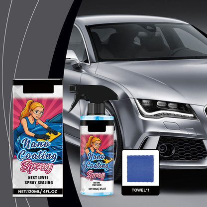 Effectieve polijstspray voor auto met doek