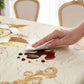 Waterdicht tafelkleed met goudkleurige rozen