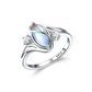 💍 Koop 1, krijg 1 gratis! ✨ Maansteen Ring – Ovaal Geometrisch Design – Stralende Zirconia – Zinklegering – Maten 5–10 – 2 Stijlen – Mystieke Elegantie 🌙