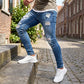 🎉Nieuwjaars Cadeau 50% KORTING!👖Stijlvolle Ripped Skinny Jeans voor Heren: Modern Gescheurd Ontwerp + Comfortabel Katoen – Voor Een Stoere Casual Look!